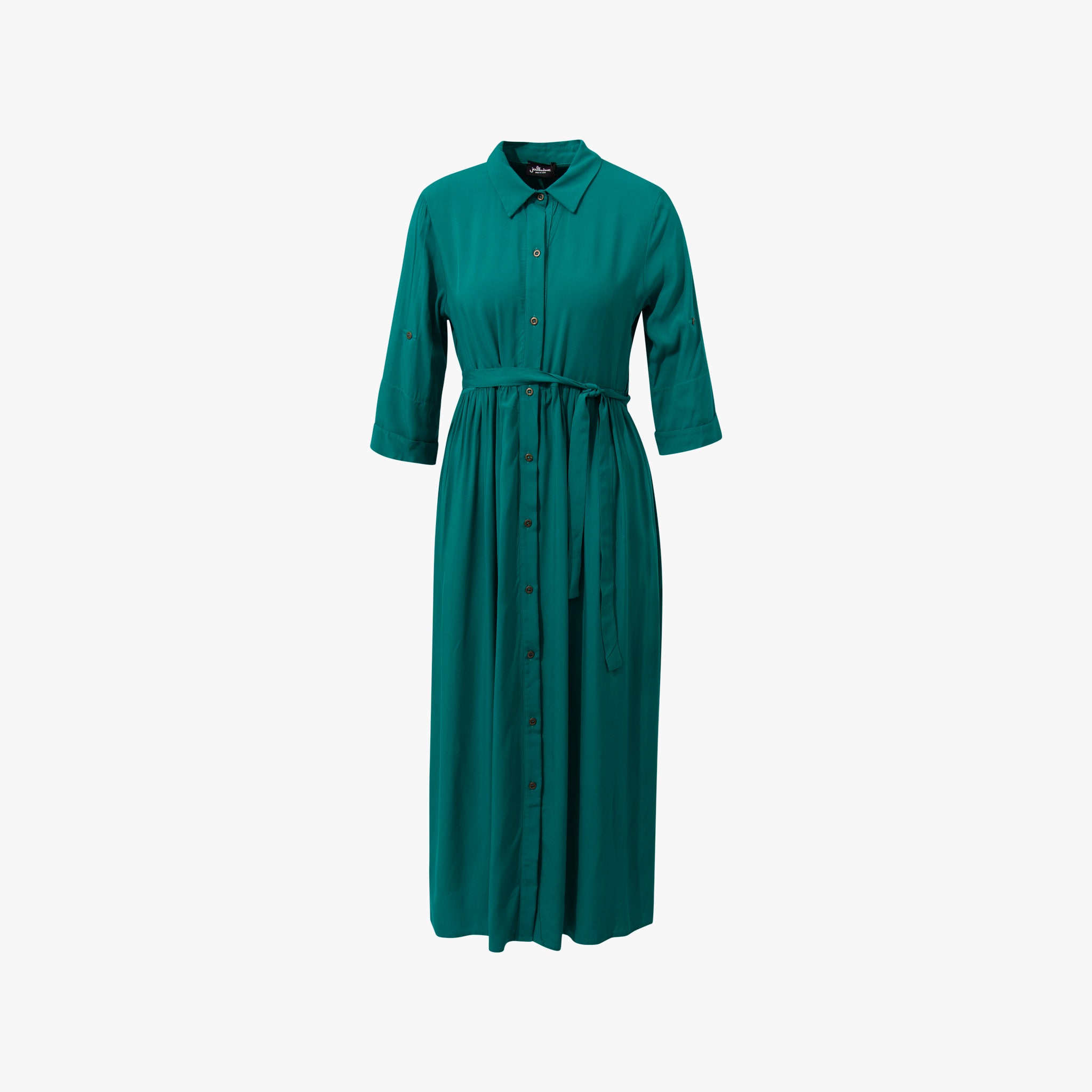 Hemdblusenkleid uni | flaschengrün
