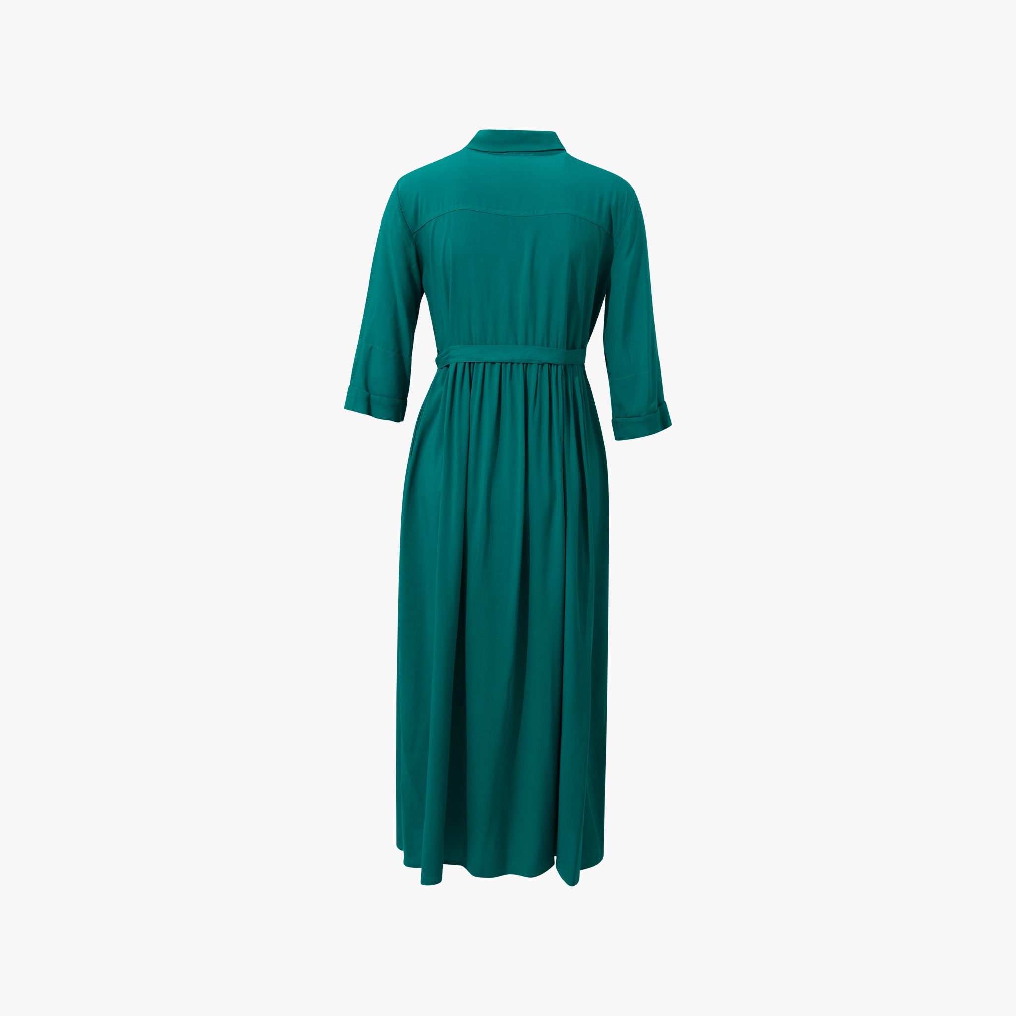 Hemdblusenkleid uni | flaschengrün