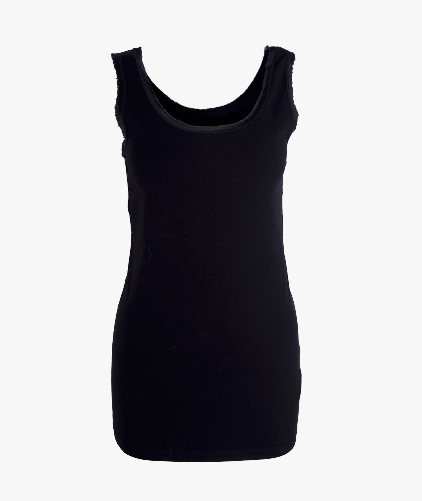 Longtop Satinpaspel (schwarz, XXS) | schwarz