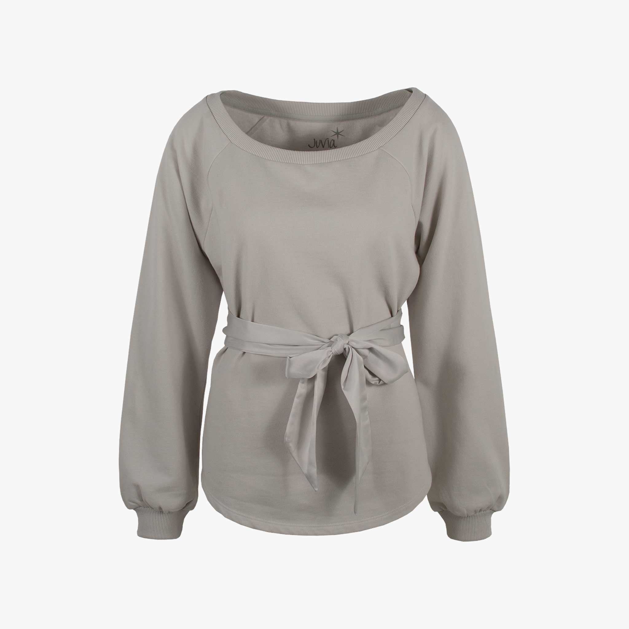 Sweater Bindegürtel (hellgrau, XXS) | hellgrau