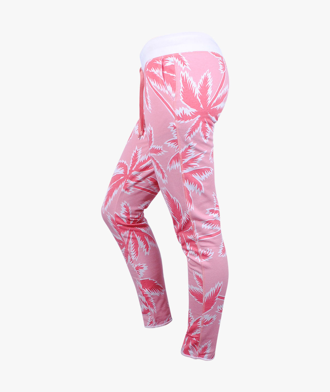 Sweathose Palmenprint | rosa