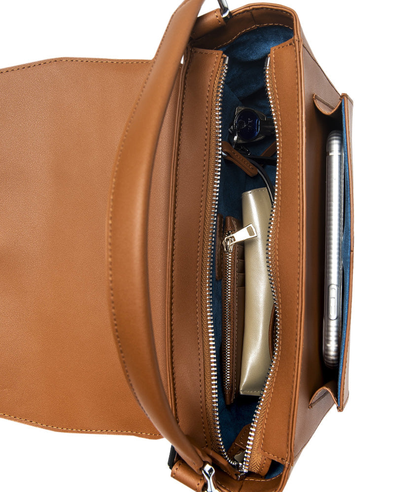 Handtasche Plain | cognac