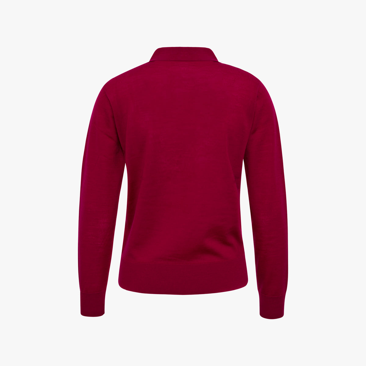 Polo-Pullover Feinstrick | fuchsia
