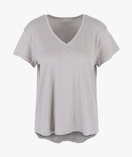 1/2 V-Shirt uni | hellgrau