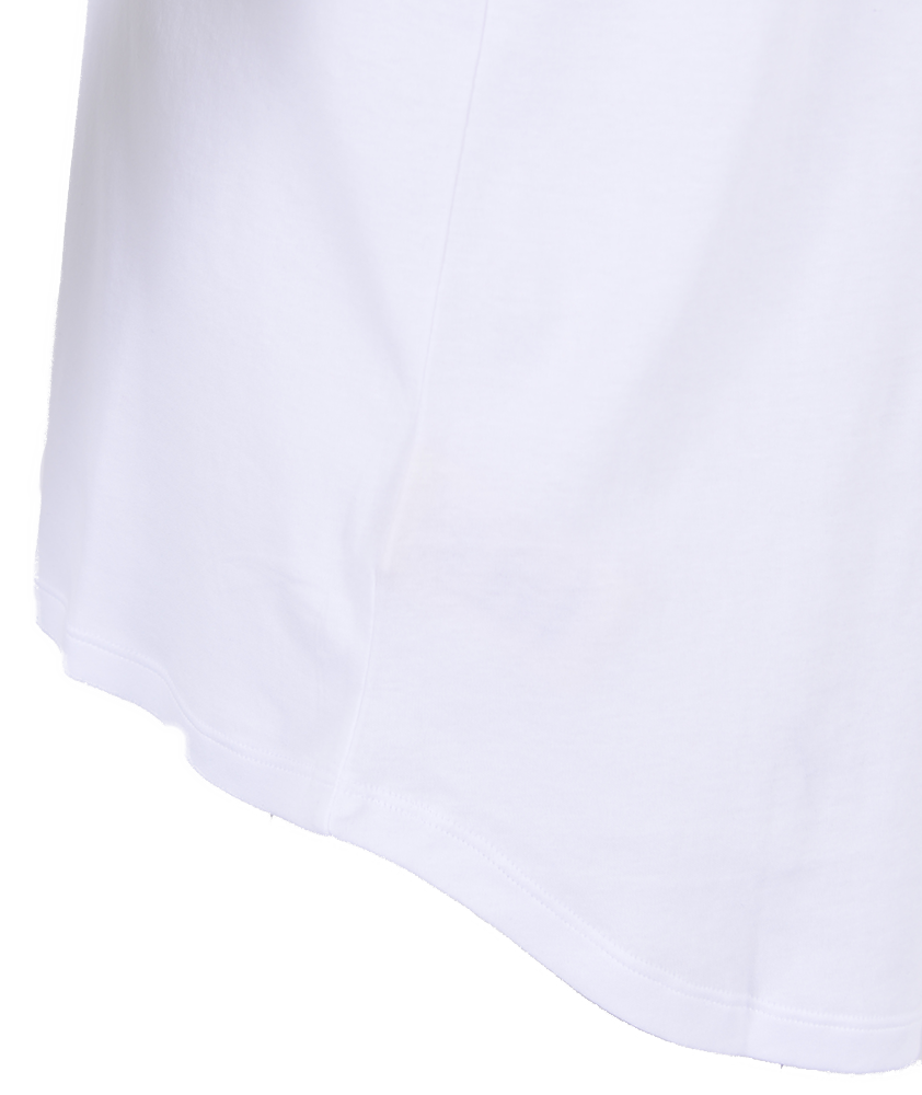 1/2 V-Shirt uni | weiß