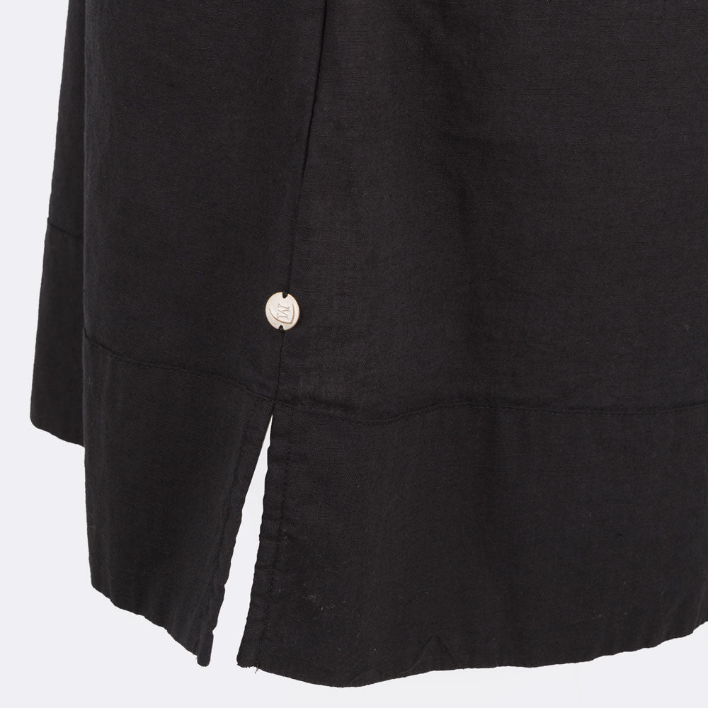 Milano Italy Kleid Leinen | schwarz