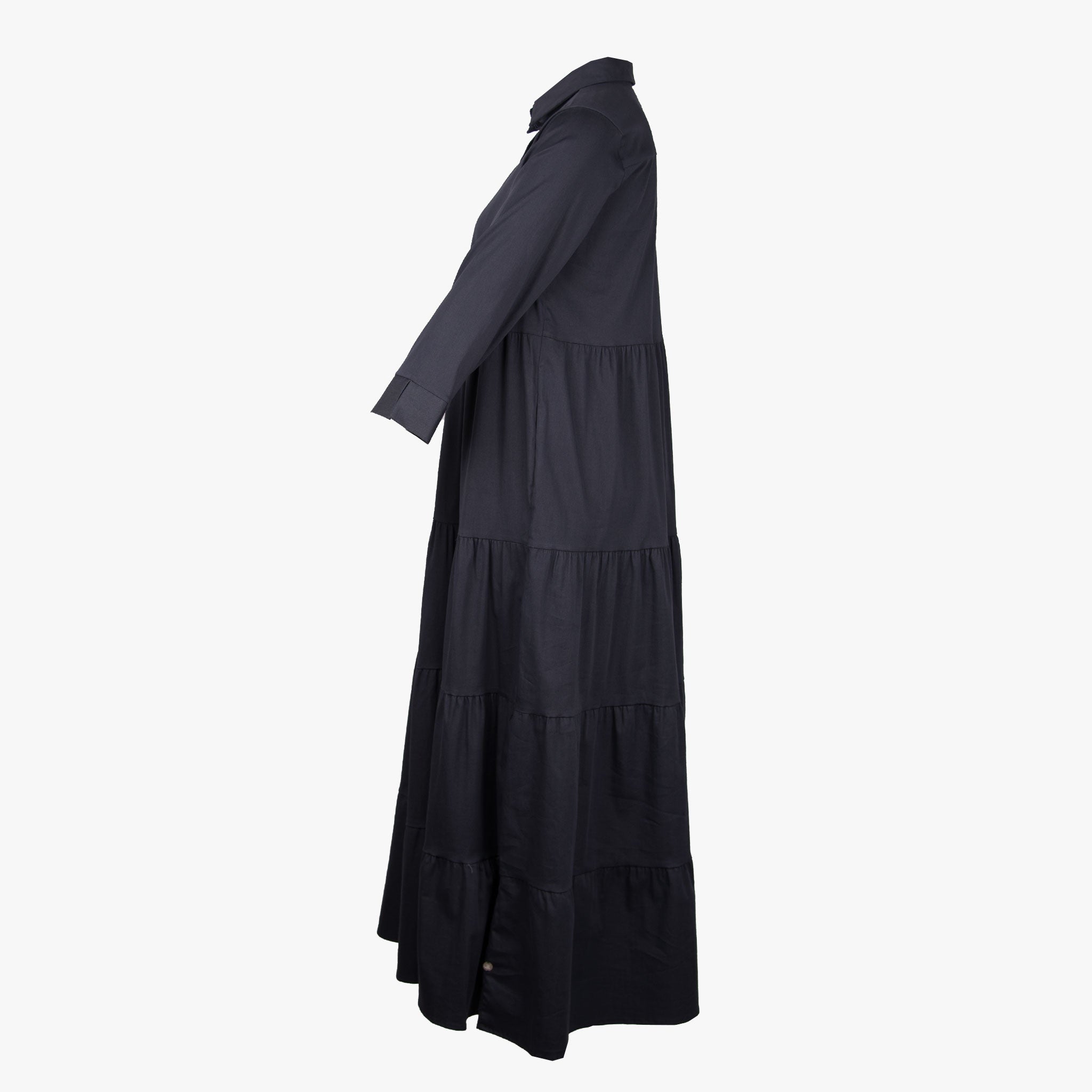 Milano Stufenkleid lang | navy