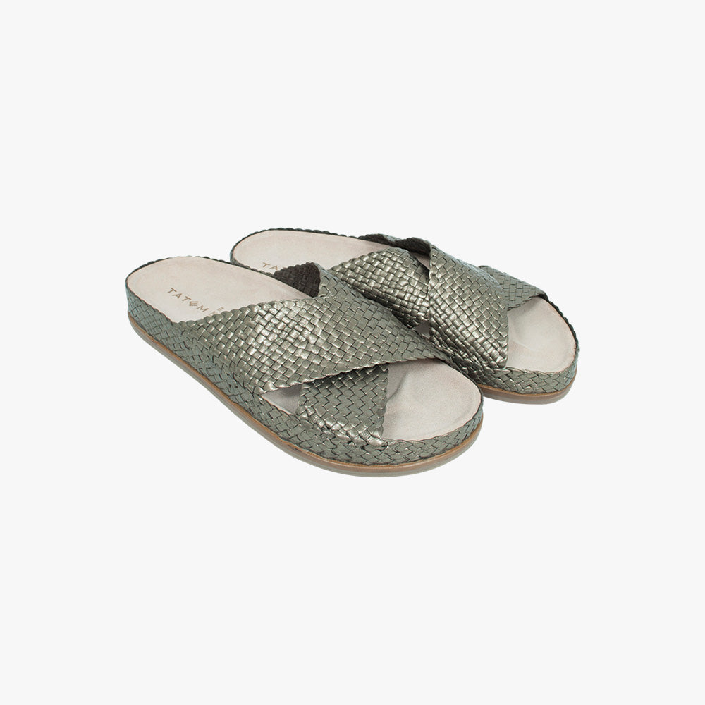 Sandale Handflechtung (bronze, 36) | bronze