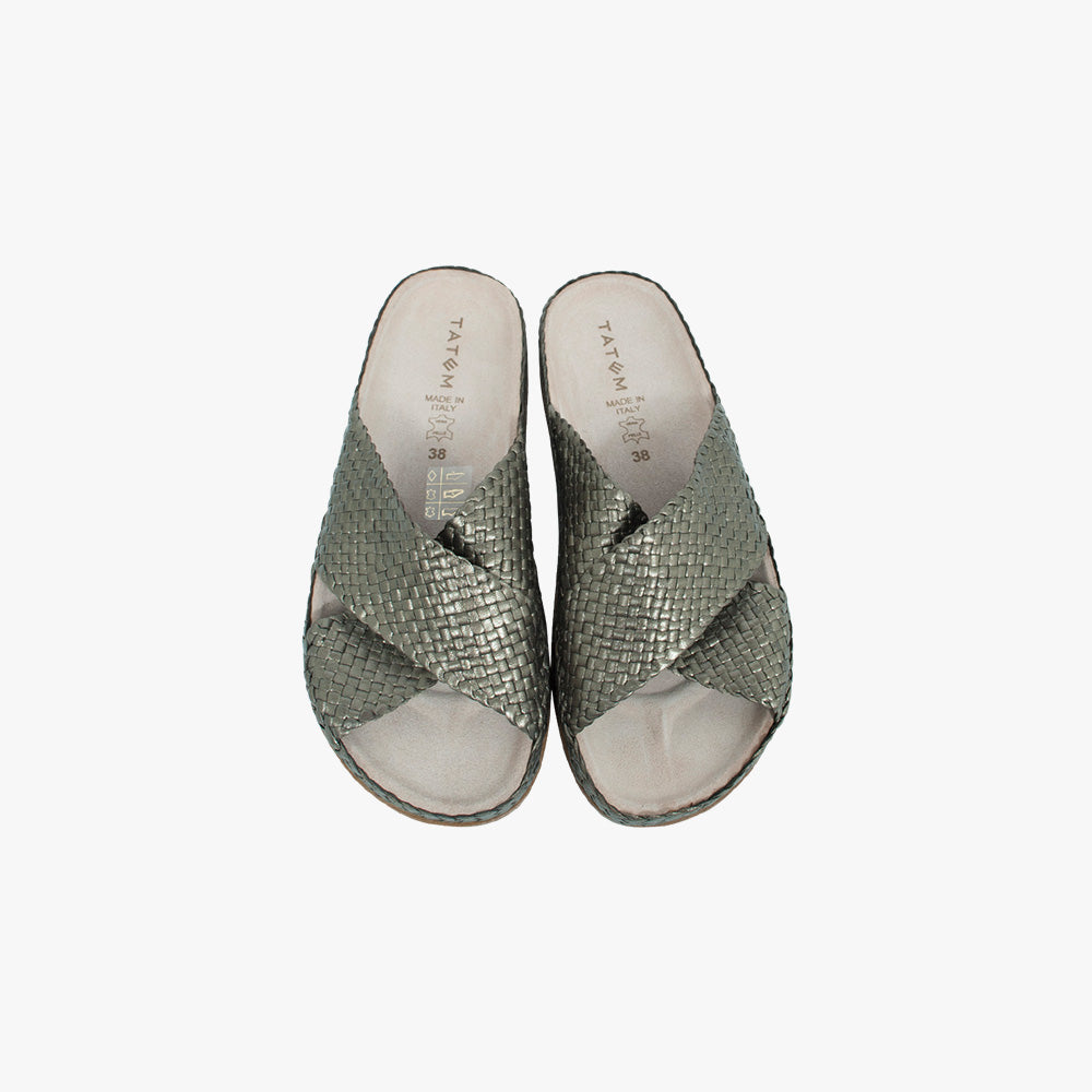 Sandale Handflechtung (bronze, 36) | bronze