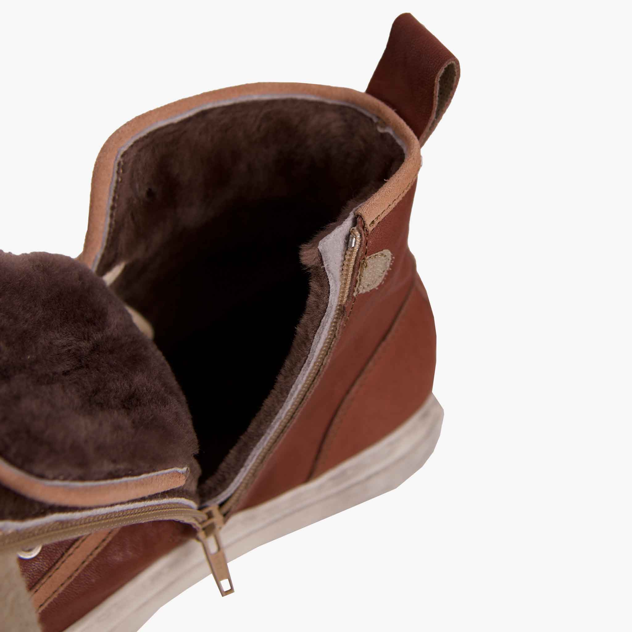 Momino Sneaker Lammfell | braun