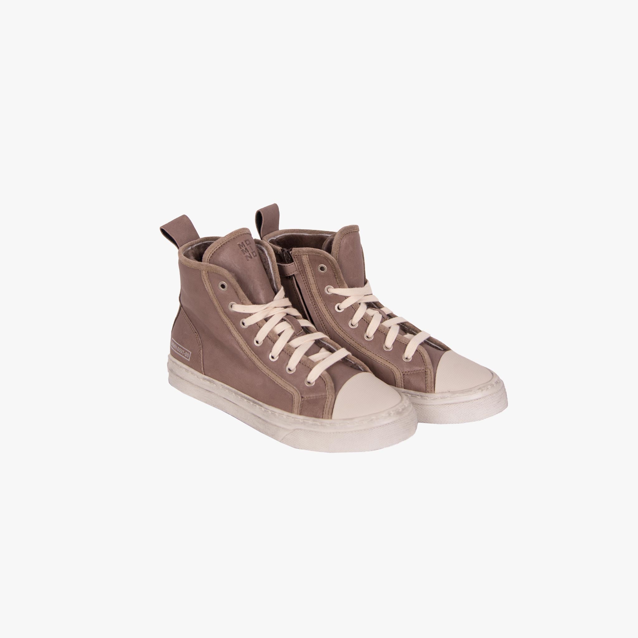 Momino Sneaker Lammfell | graubeige