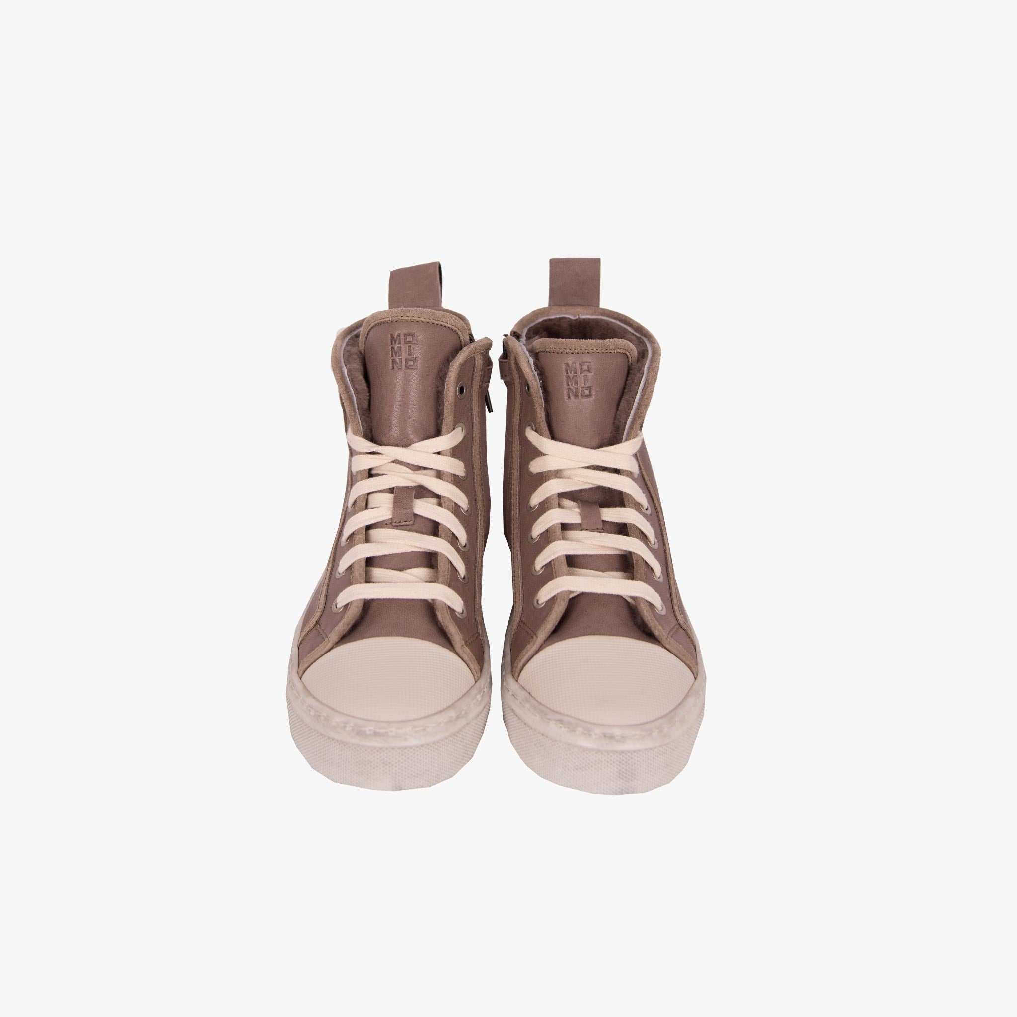 Momino Sneaker Lammfell | graubeige