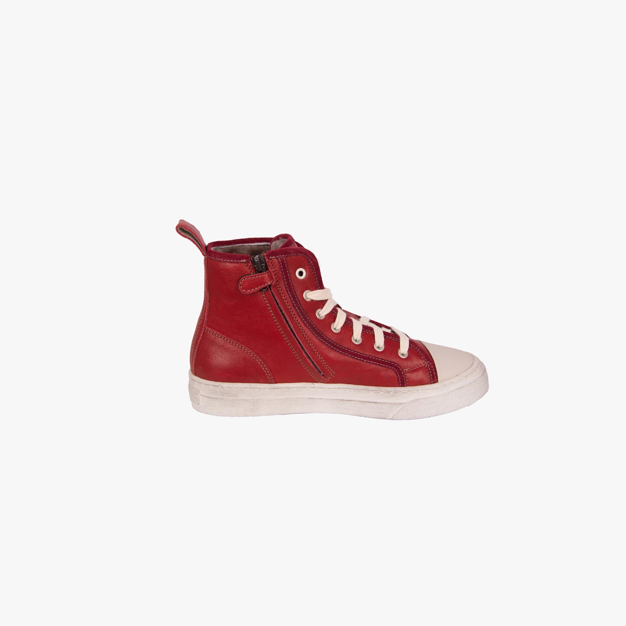 Momino Sneaker Lammfell | rot