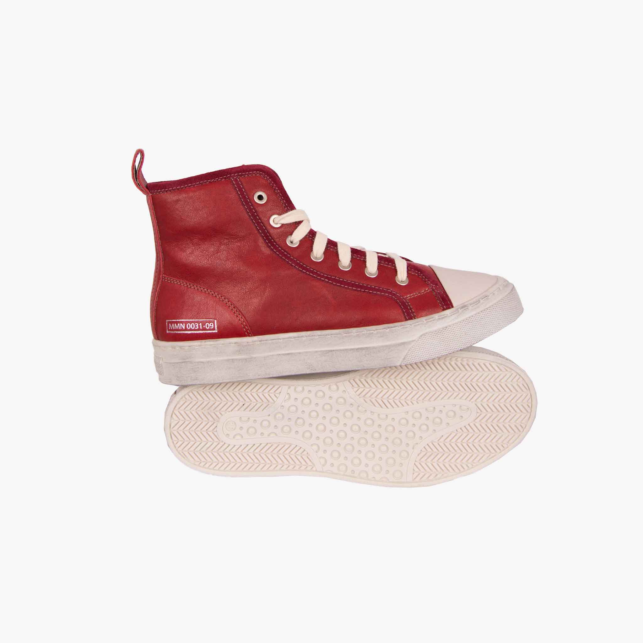 Momino Sneaker Lammfell | rot