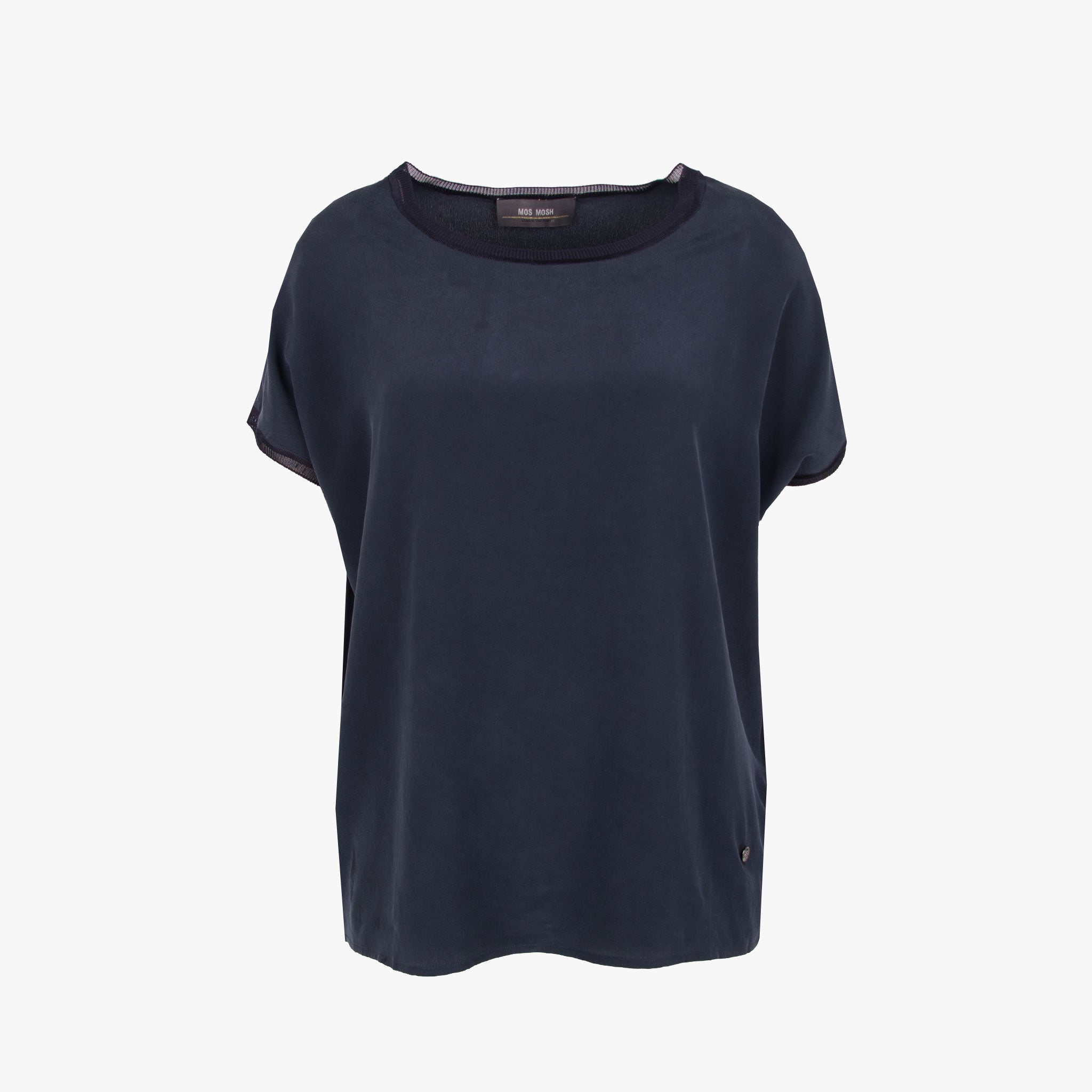 Mos Mosh Seidenshirt Ingi | dunkelblau
