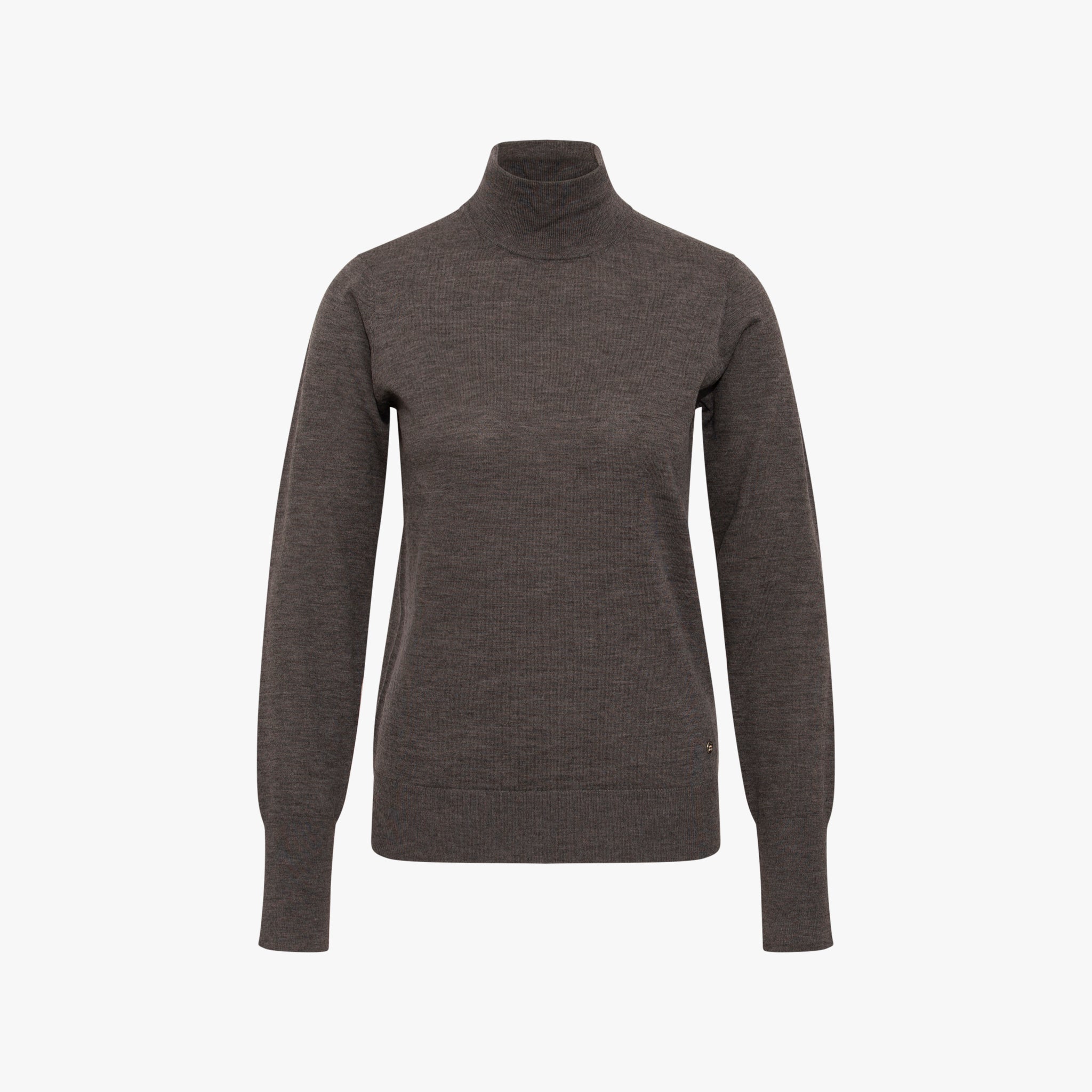 Rollkragen Pullover | graumelange