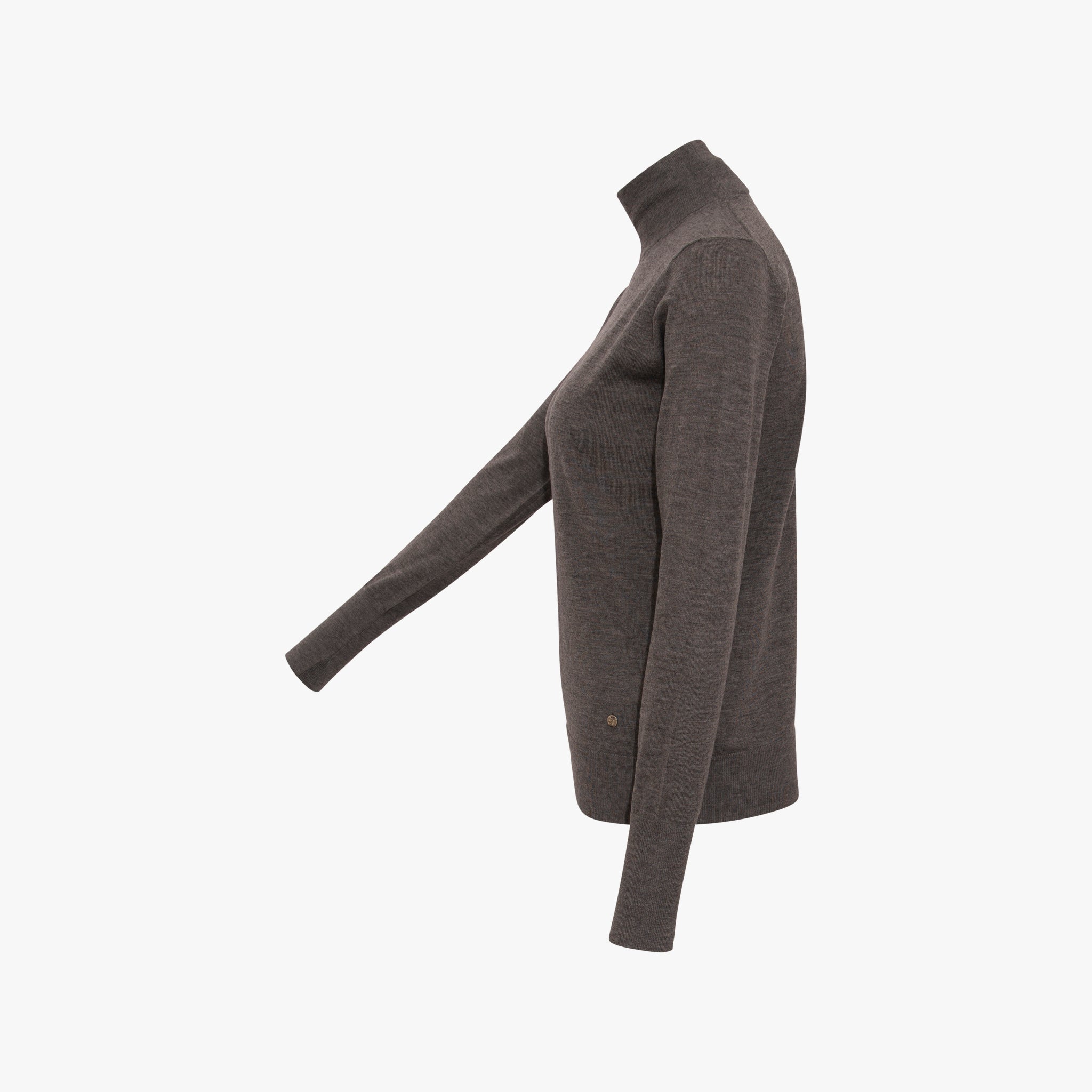 Rollkragen Pullover | graumelange