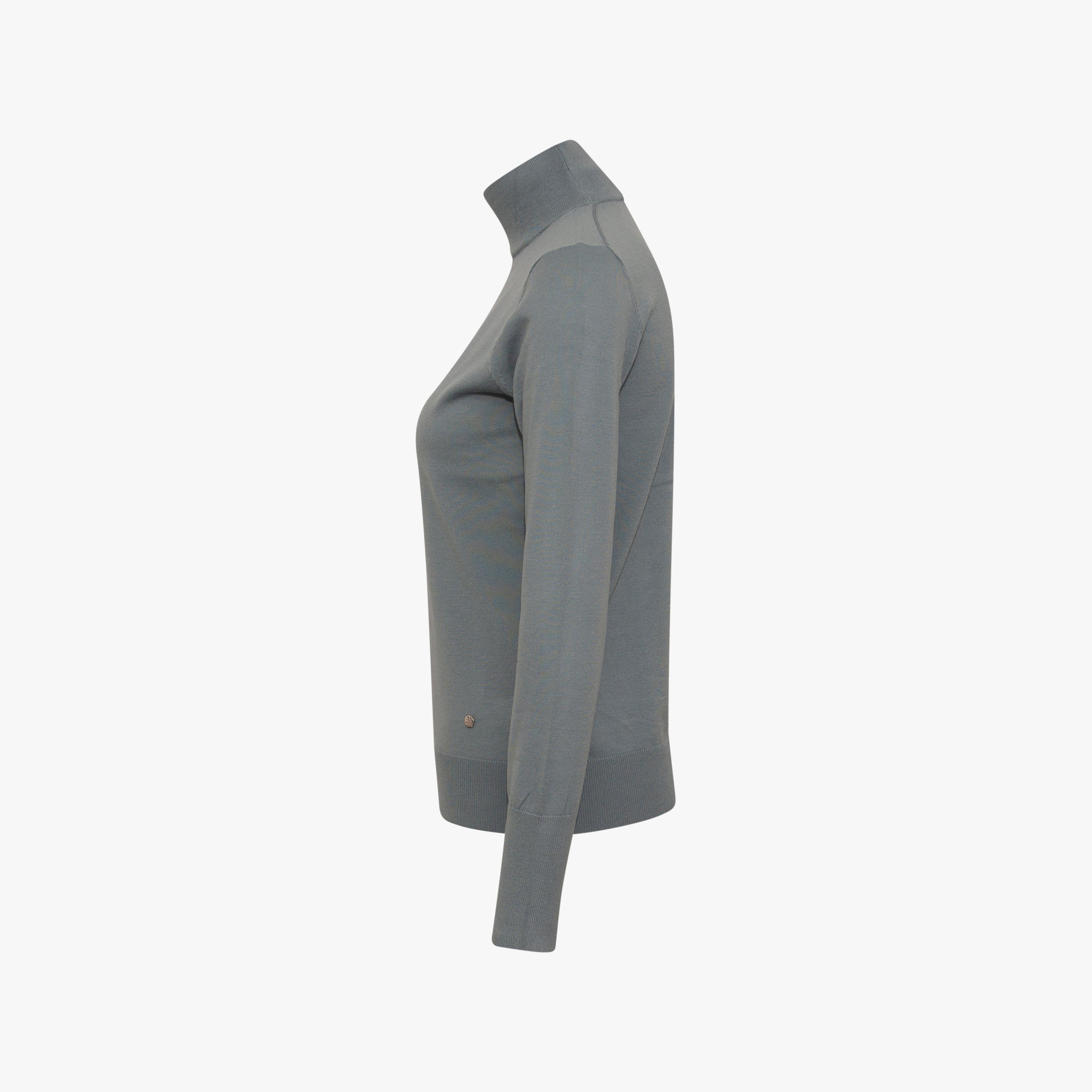 Rollkragen Pullover | graugrün