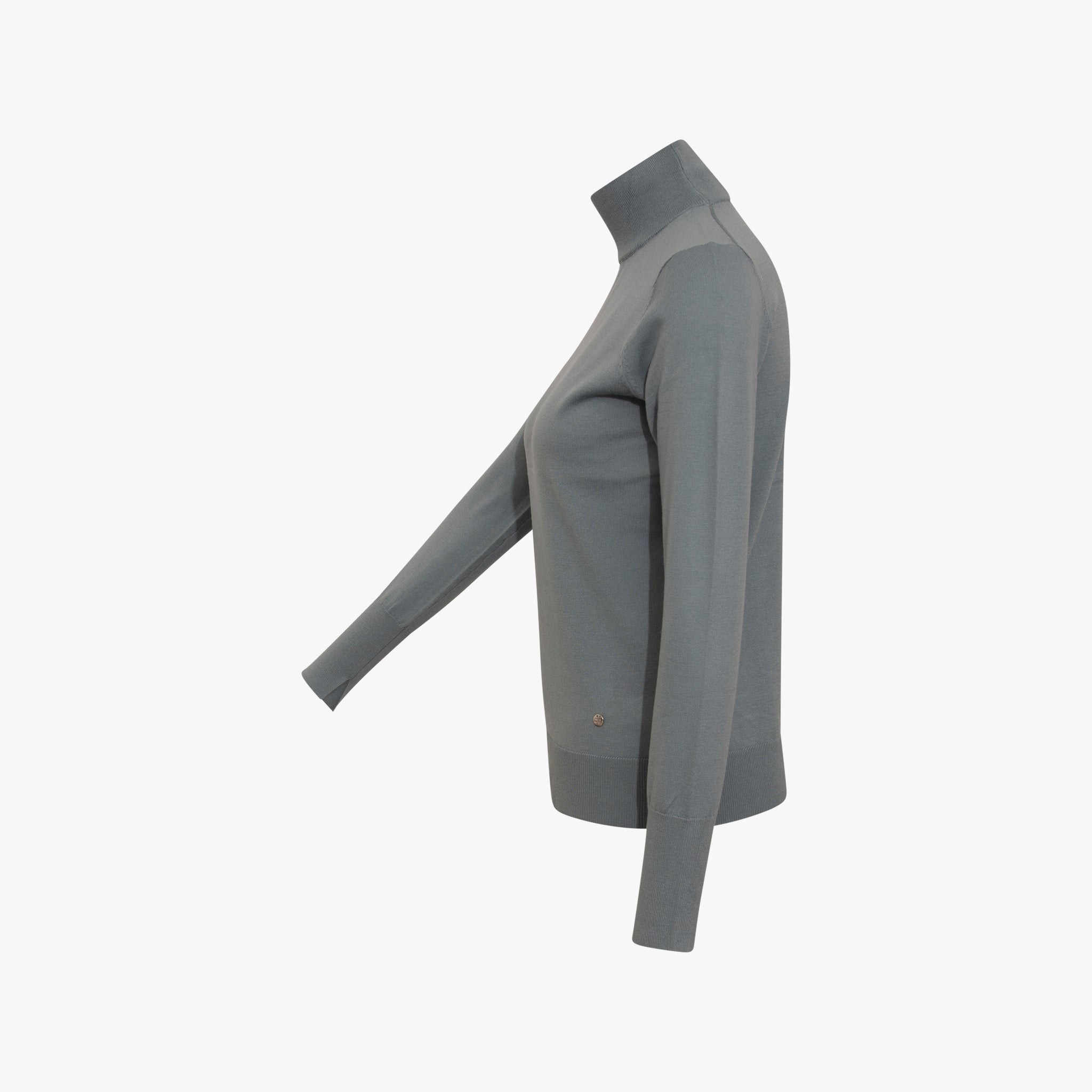 Rollkragen Pullover | graugrün