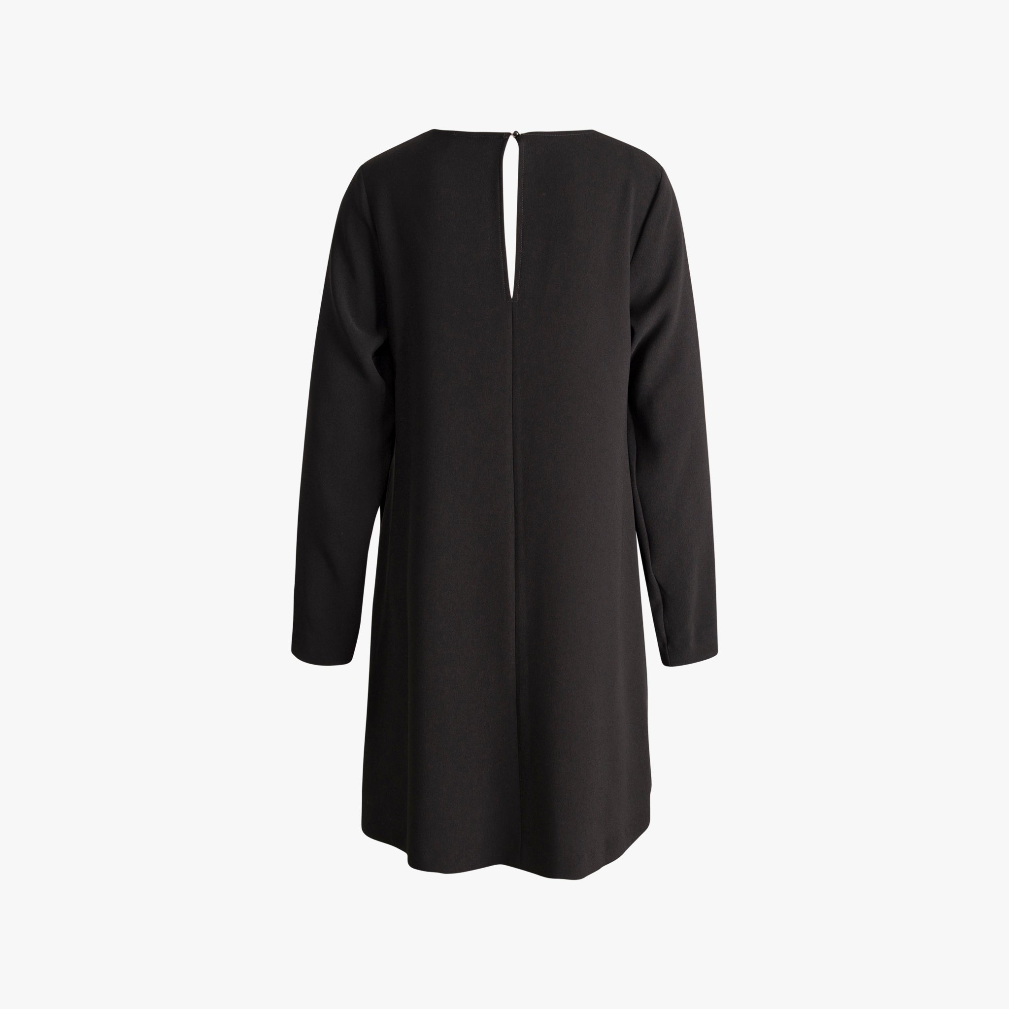 Kleid V-Neck uni | schwarz