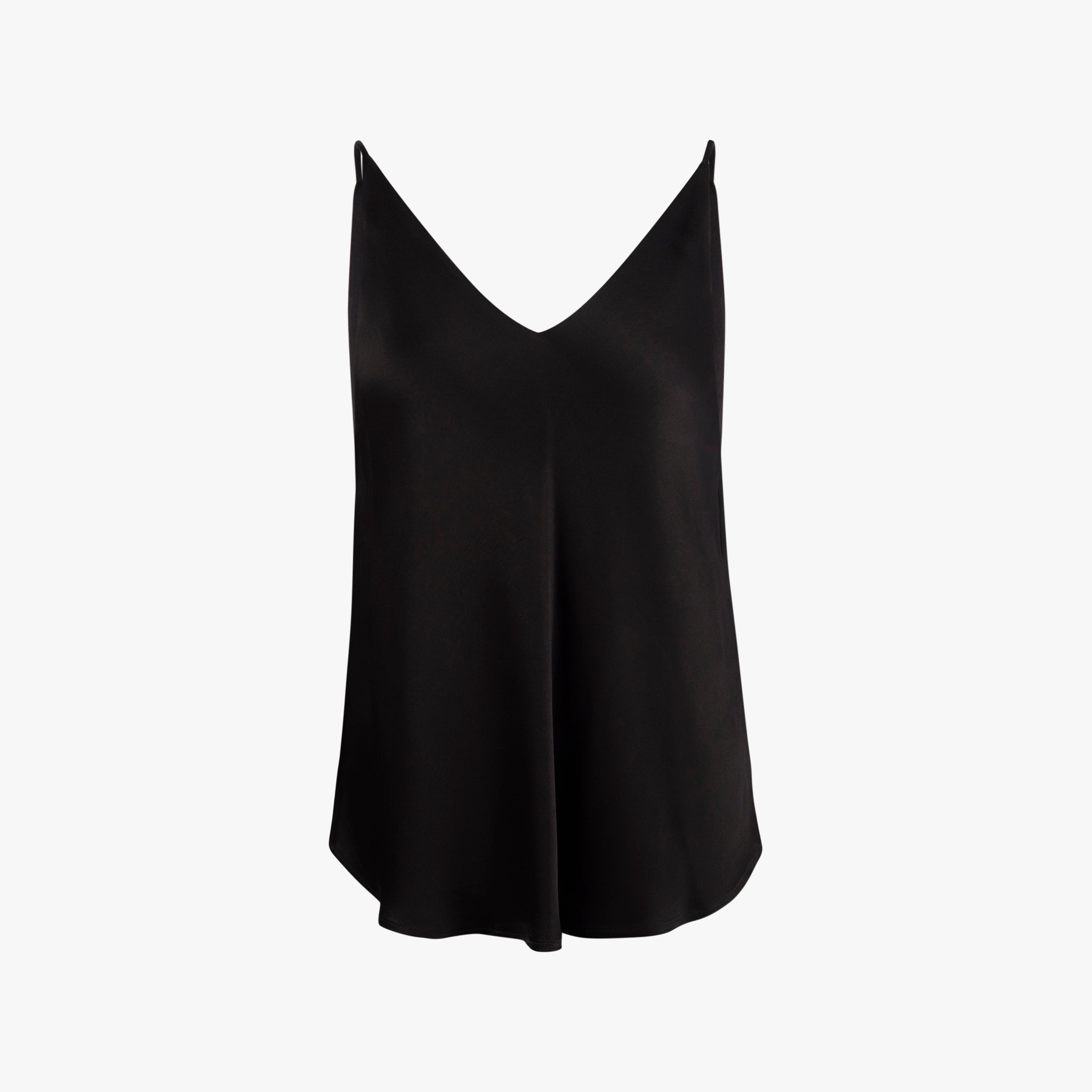 Top Viskose uni | schwarz