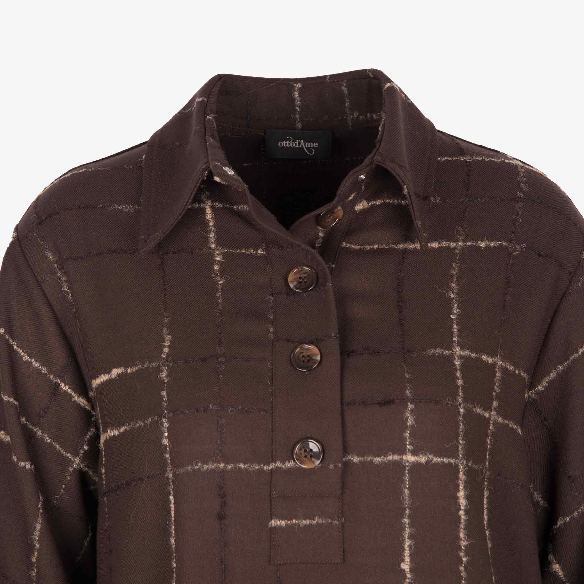 ottod'ame Bluse Glitteroptik | braun