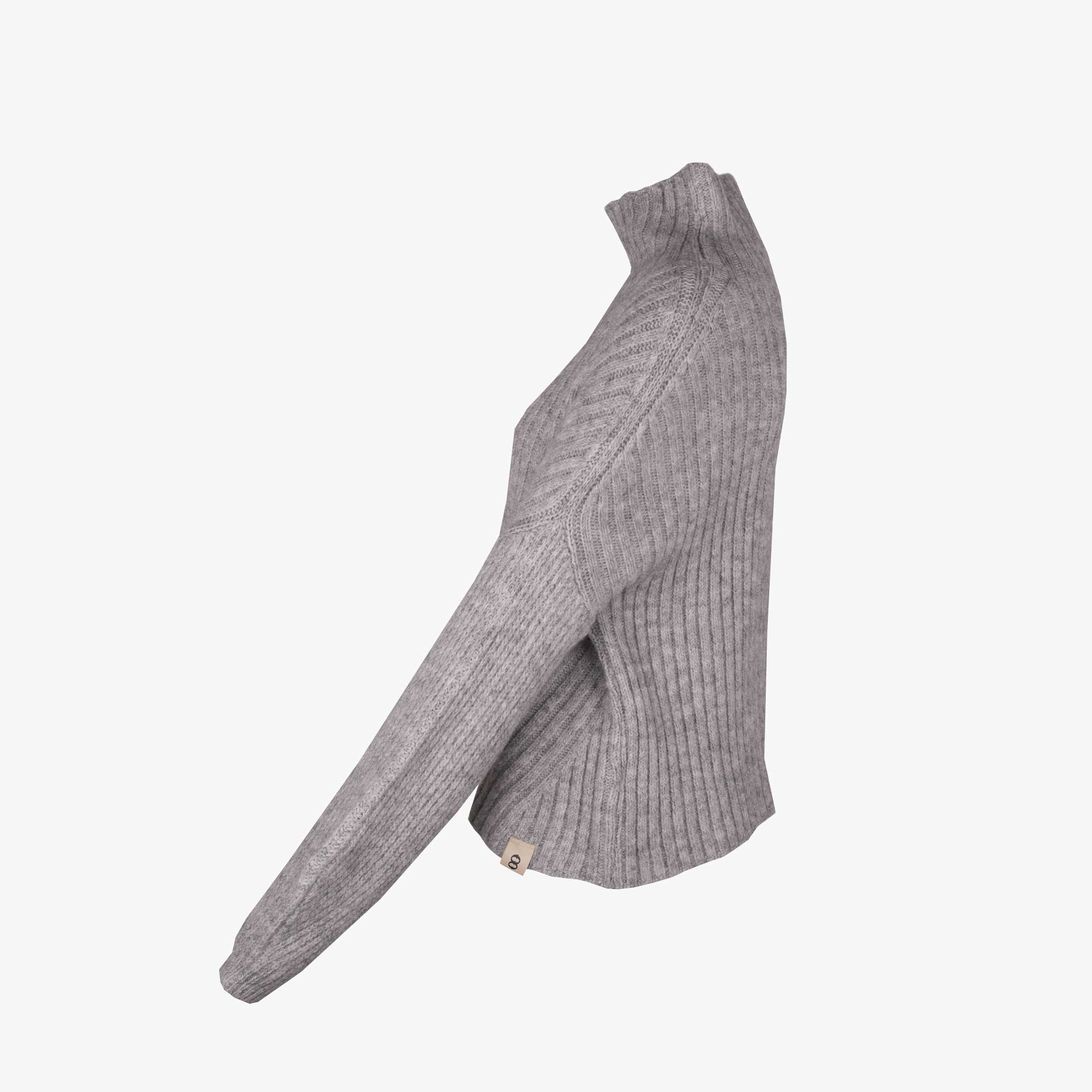 ottodame Turtle Pulli Rippe | grau