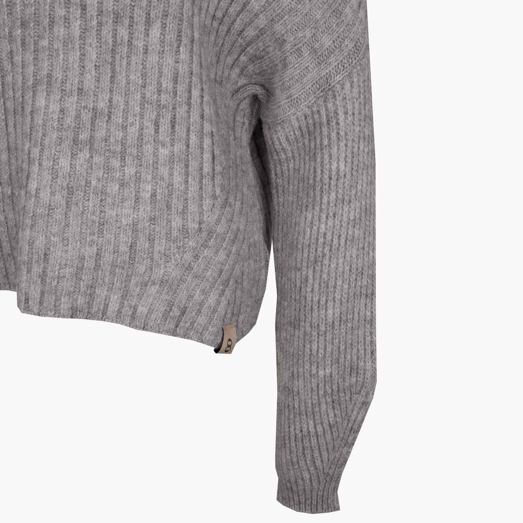 ottodame Turtle Pulli Rippe | grau