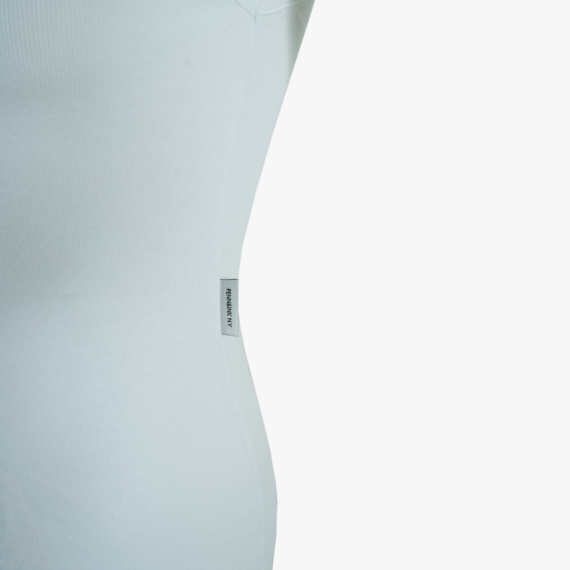 Penn & Ink Longtop Feinrippe | weiß