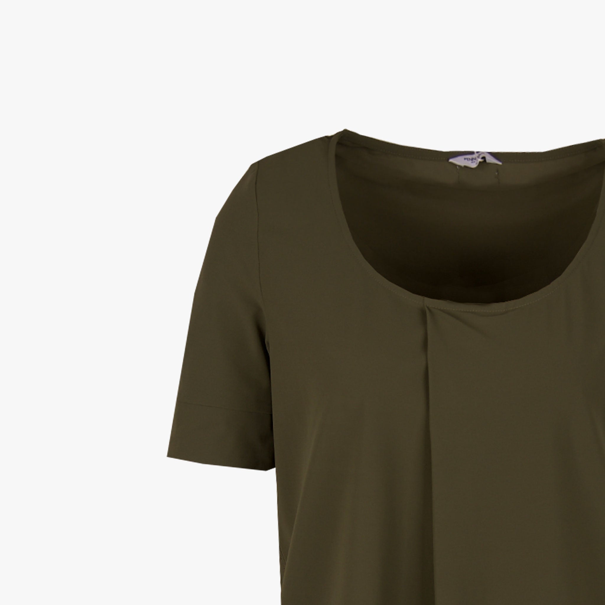Penn & Ink Rundhals Jerseykleid | khaki