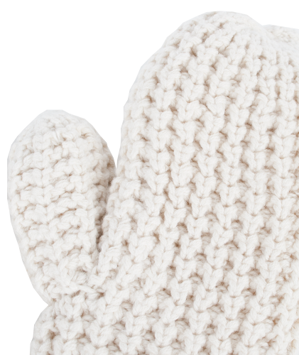 Fäustlinge Grobstrick | offwhite