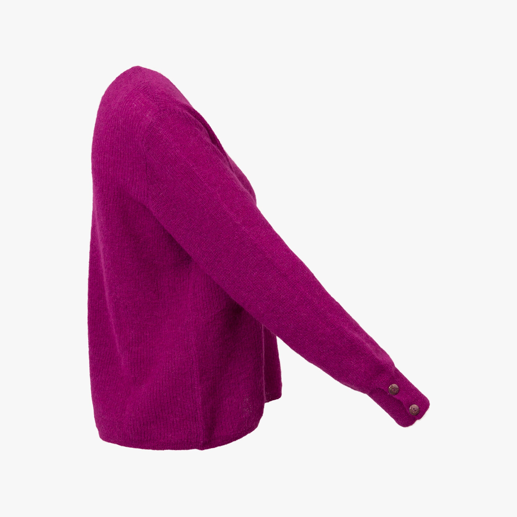 V-Neck Rippenpulli | violett