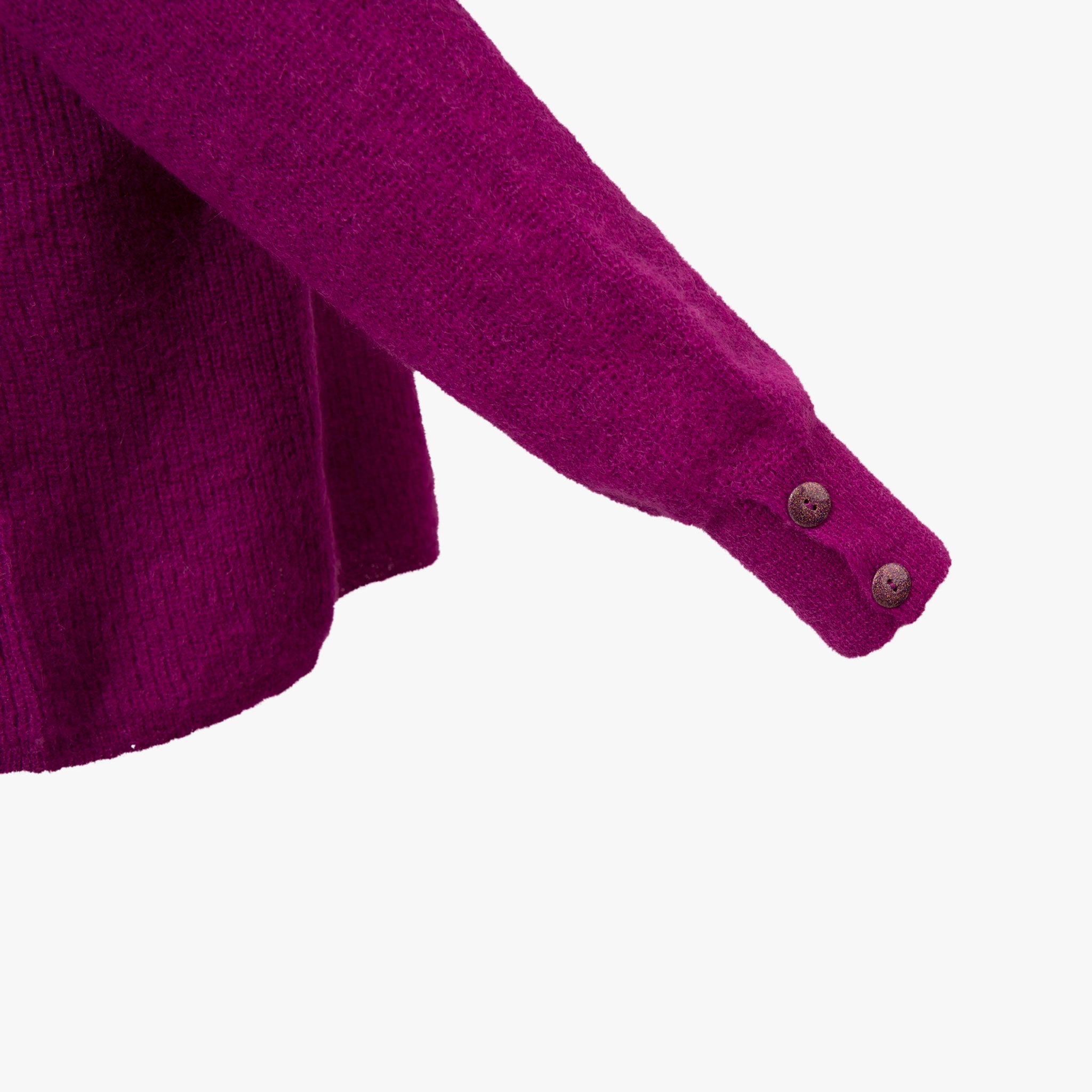 V-Neck Rippenpulli | violett