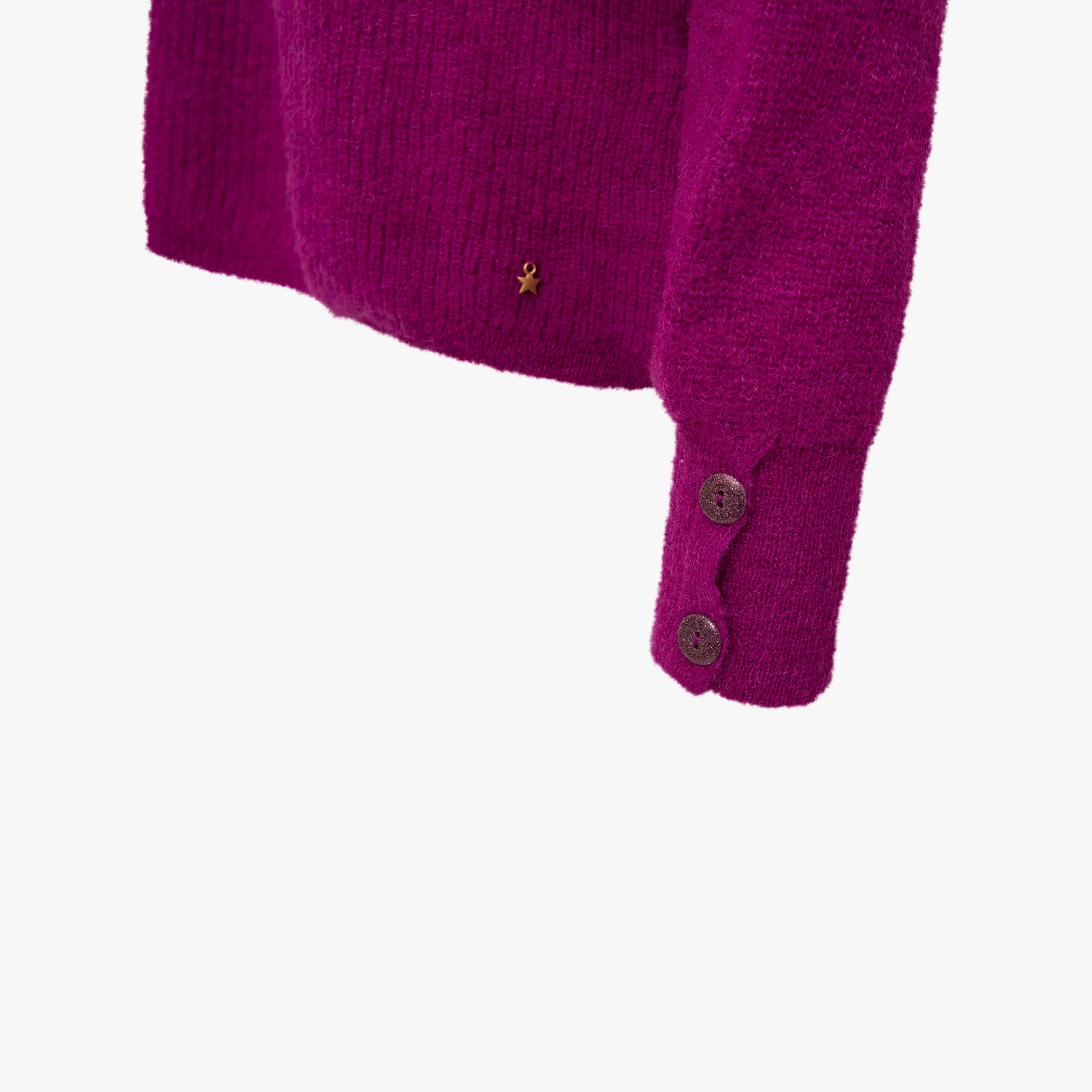 V-Neck Rippenpulli | violett