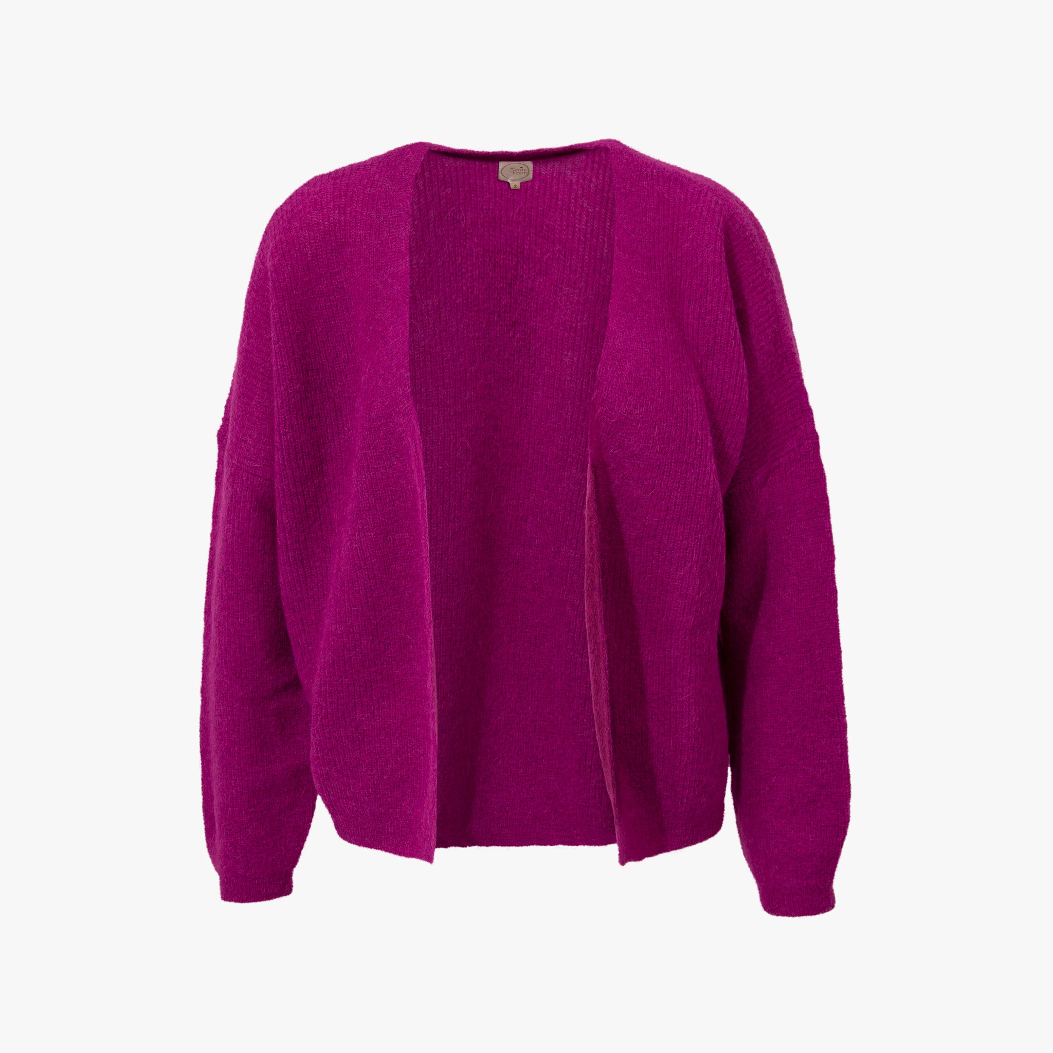 Cardigan Rippe open | violett