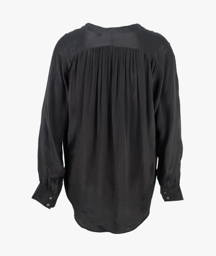 Bluse uni (schwarz, XXS) | schwarz