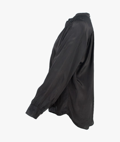 Bluse uni (schwarz, XXS) | schwarz