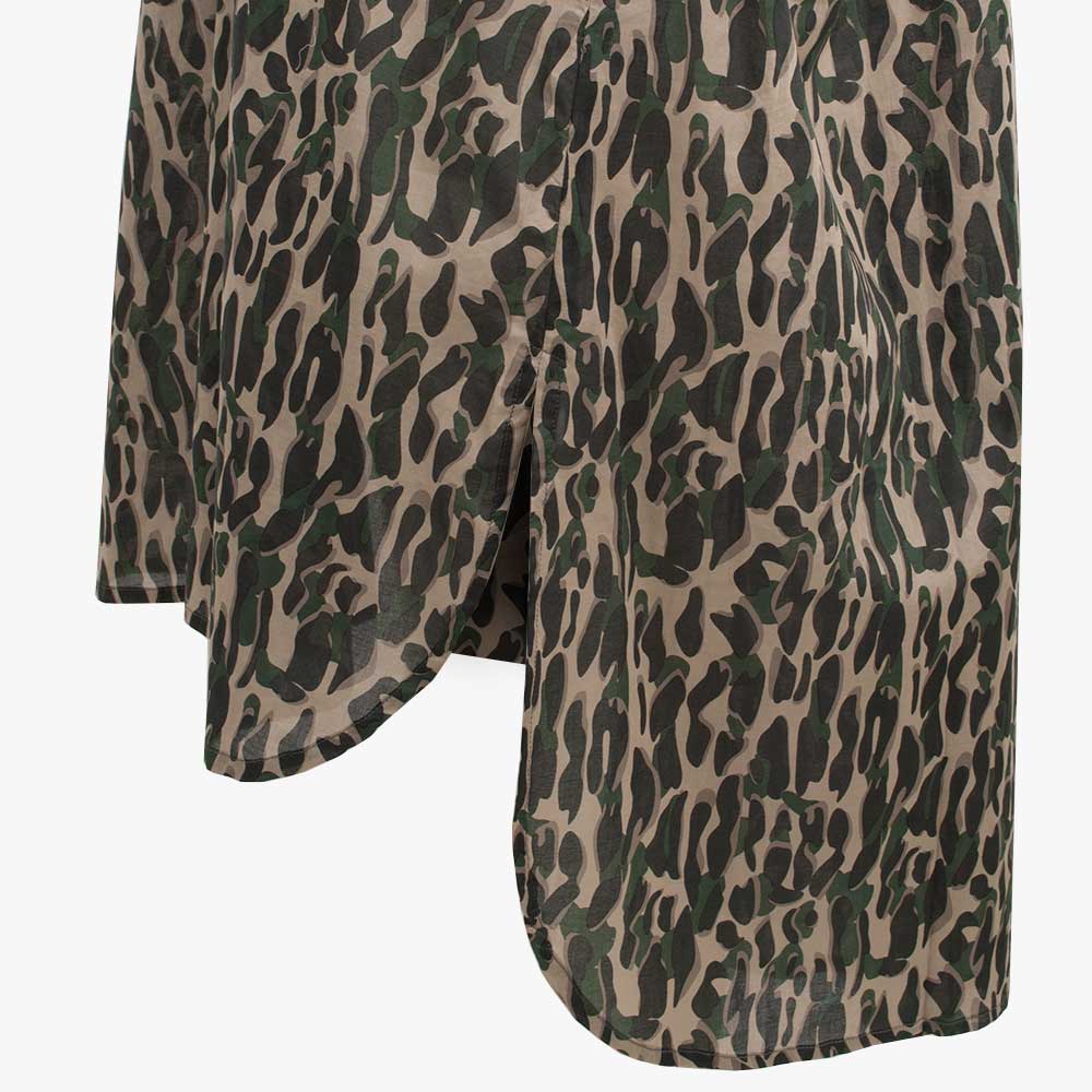 Rabens Saloner Kaftankleid Animalprint | grün