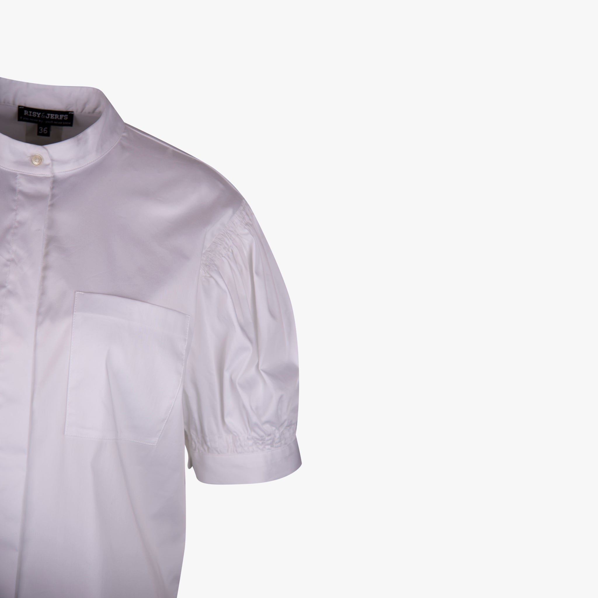 Risy & Jerfs Bluse Smokeärmel | weiß