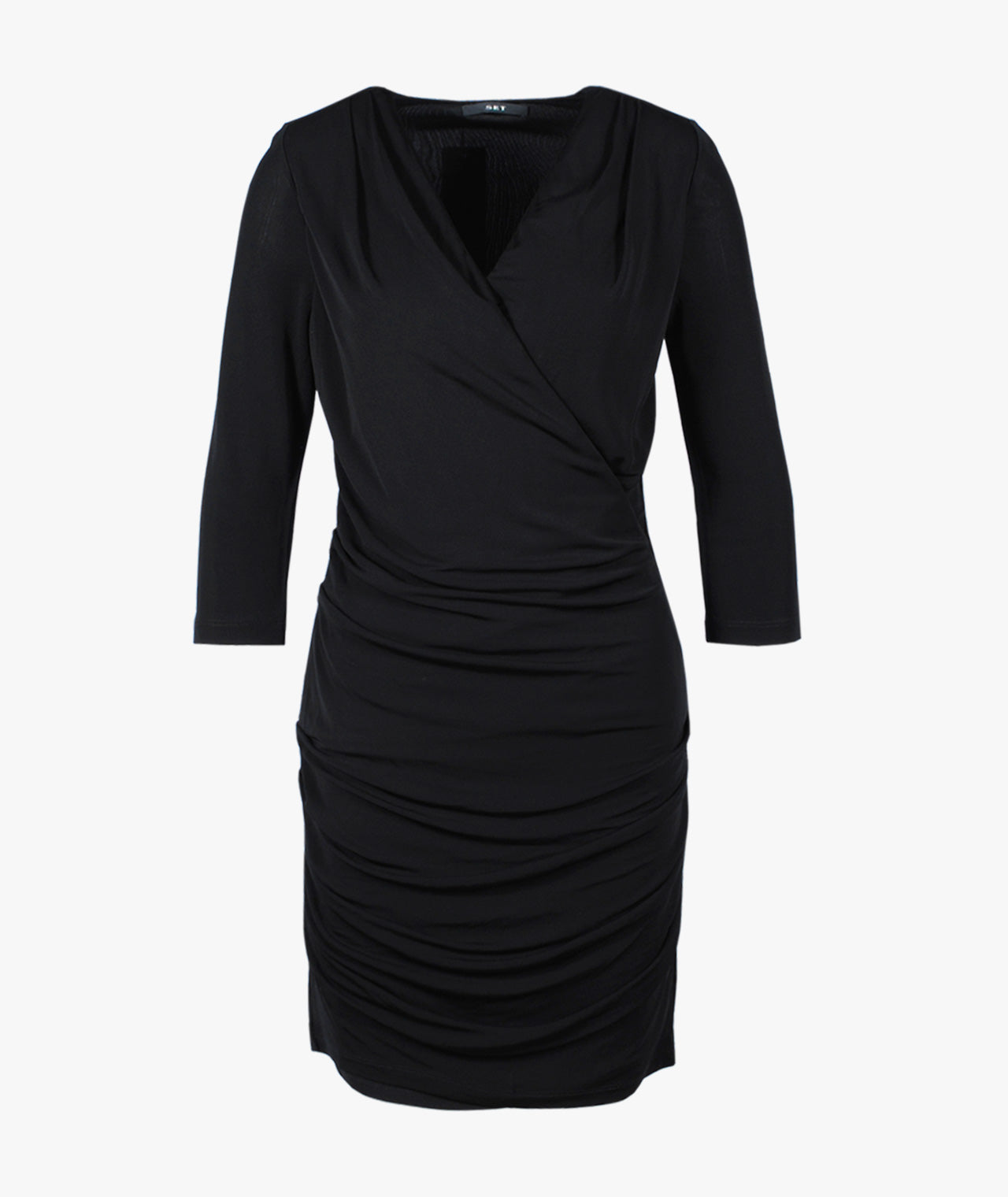 Kleid Seitenraffung | schwarz