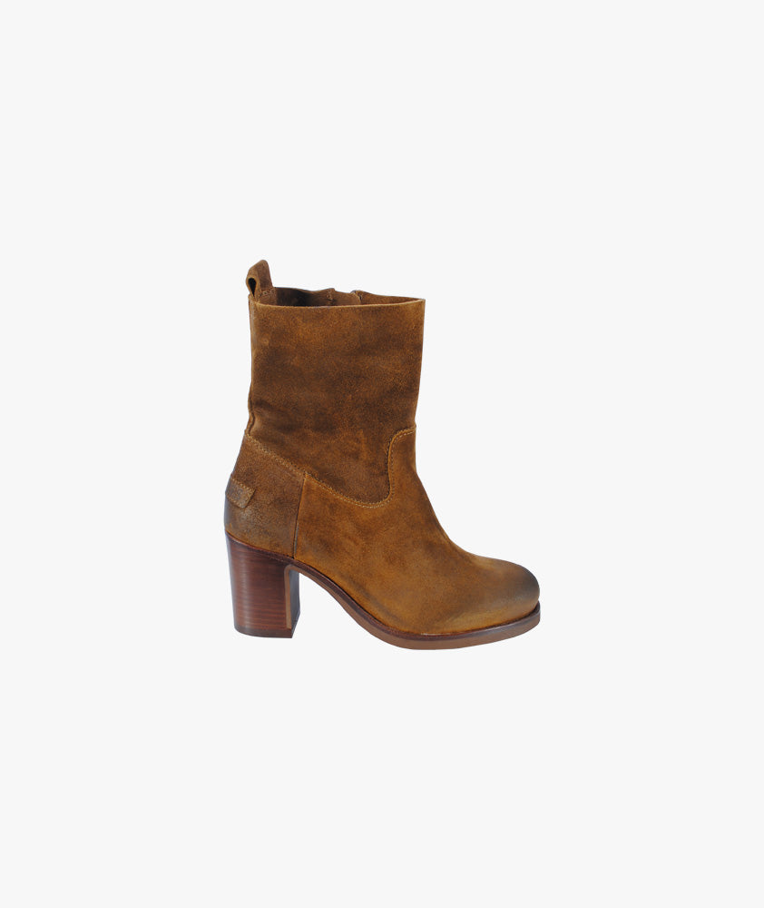 Ankle Boot high waxed | braun