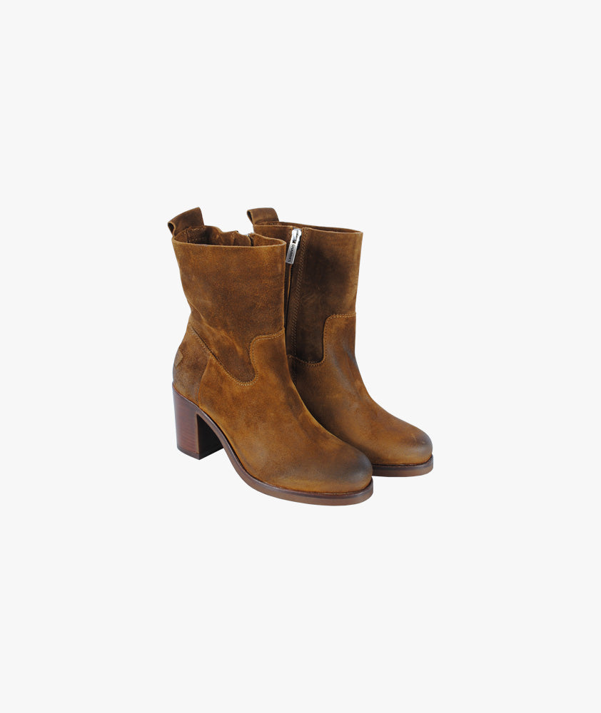 Ankle Boot high waxed | braun