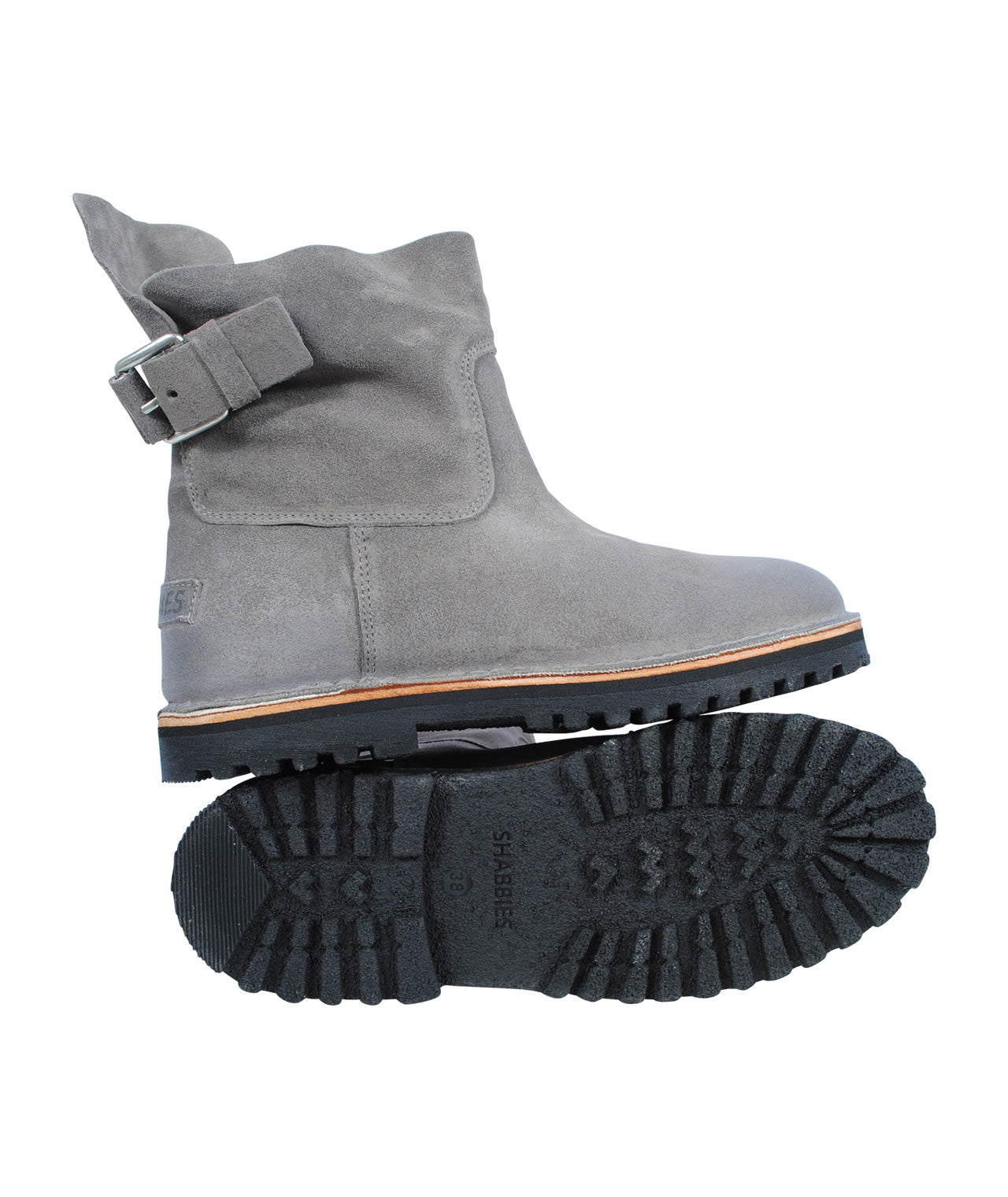 Schlüpfbootie Schnalle | grau