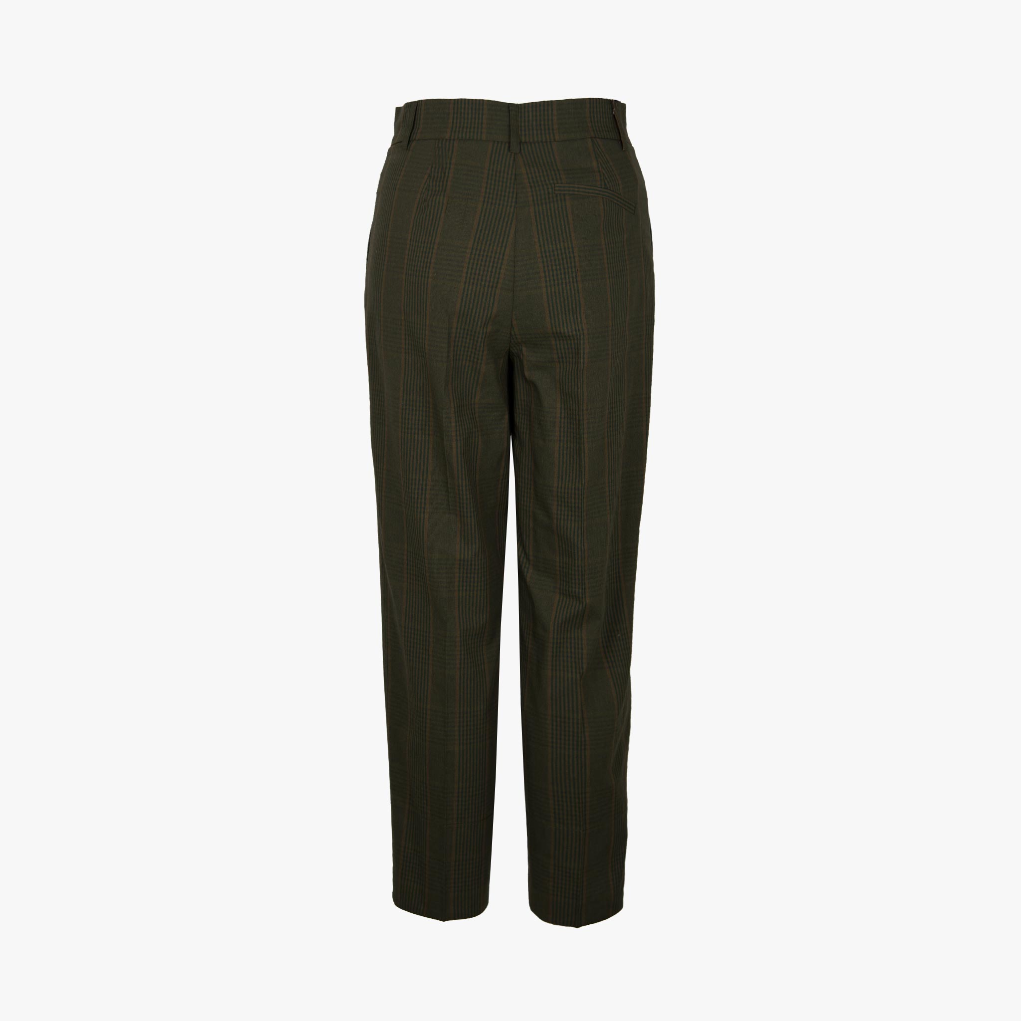 Skills & Genes Hose Karo Cropped | grün