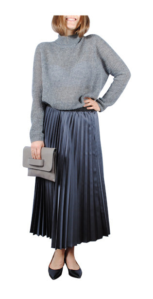 Plisseerock uni | anthra