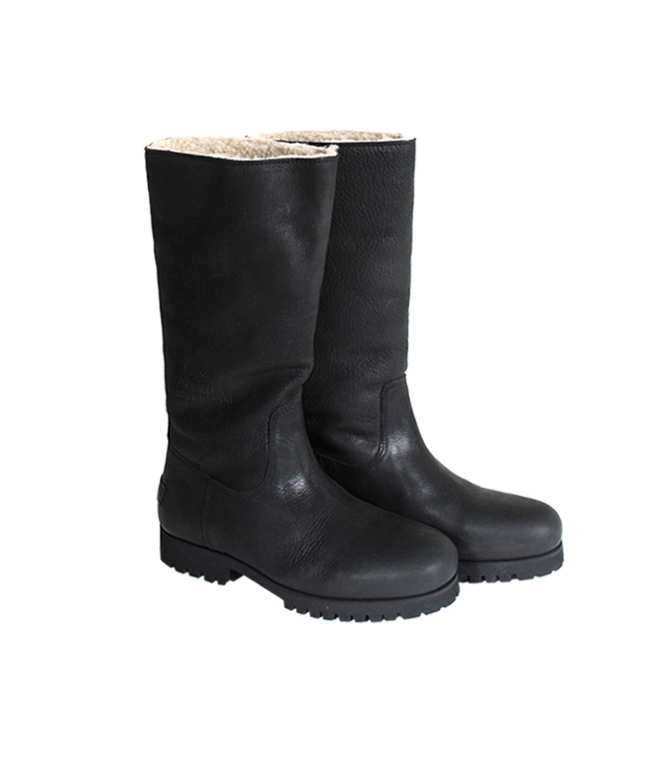 Stiefel flach Wollfutter | schwarz
