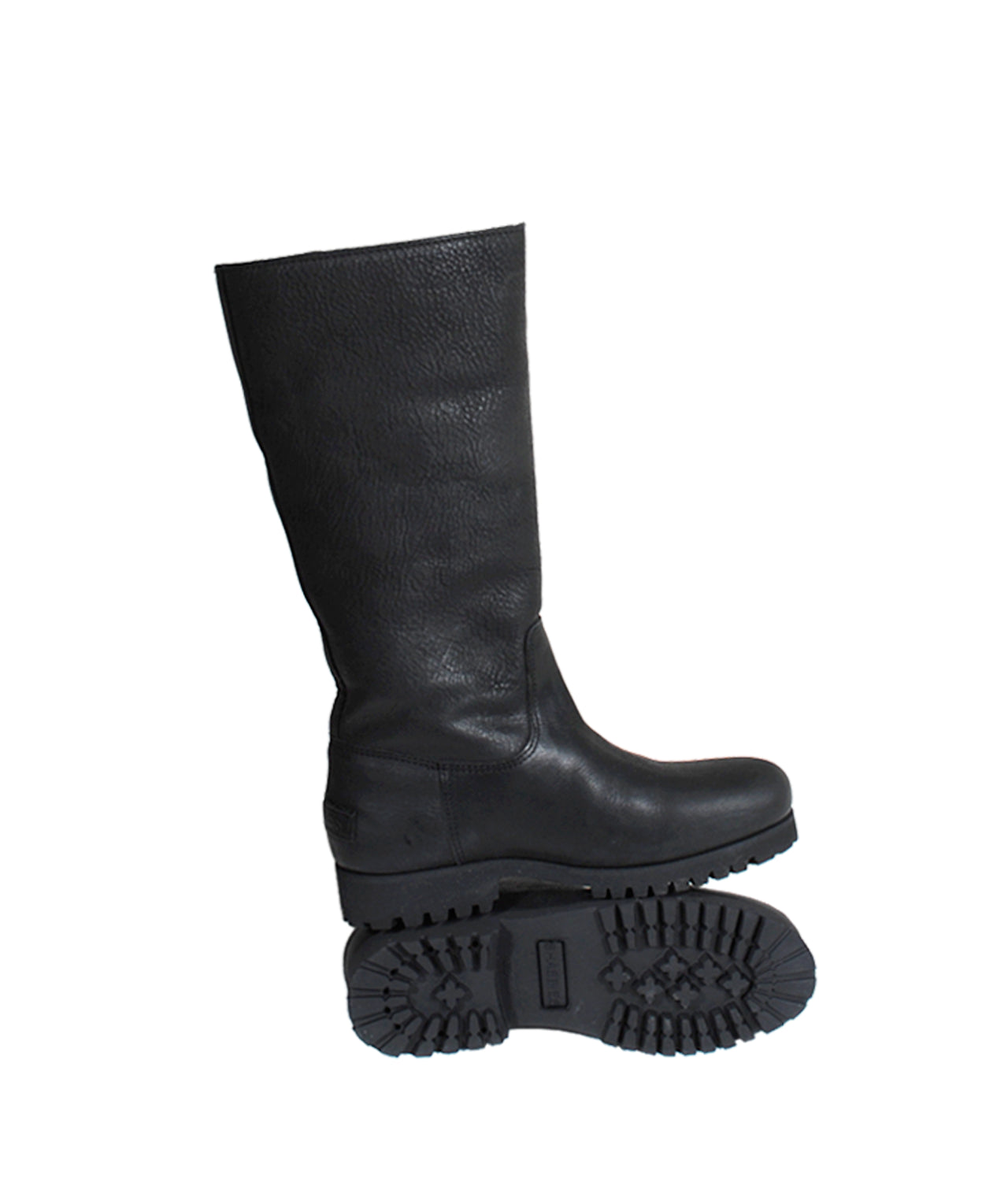 Stiefel flach Wollfutter | schwarz