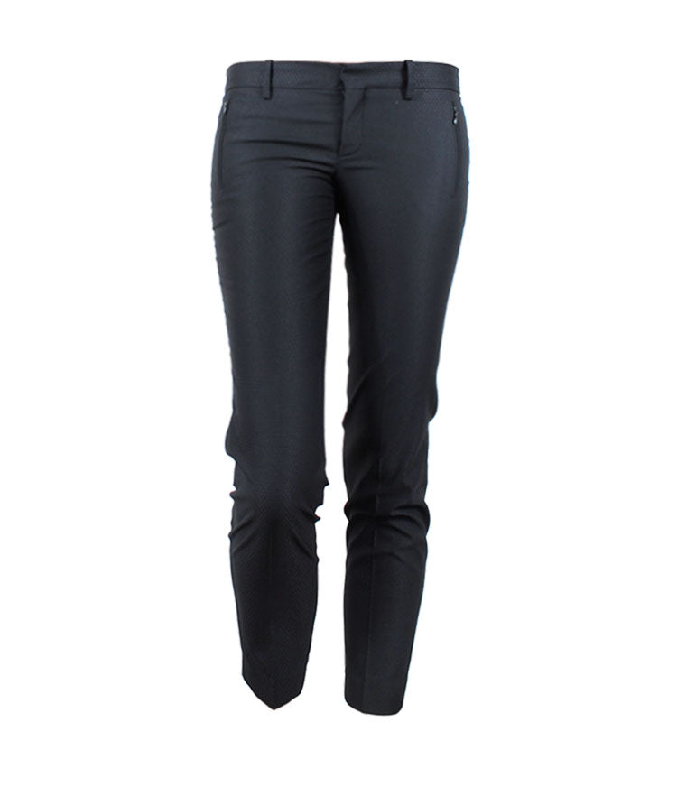 Hose uni Jaquard Print | schwarz