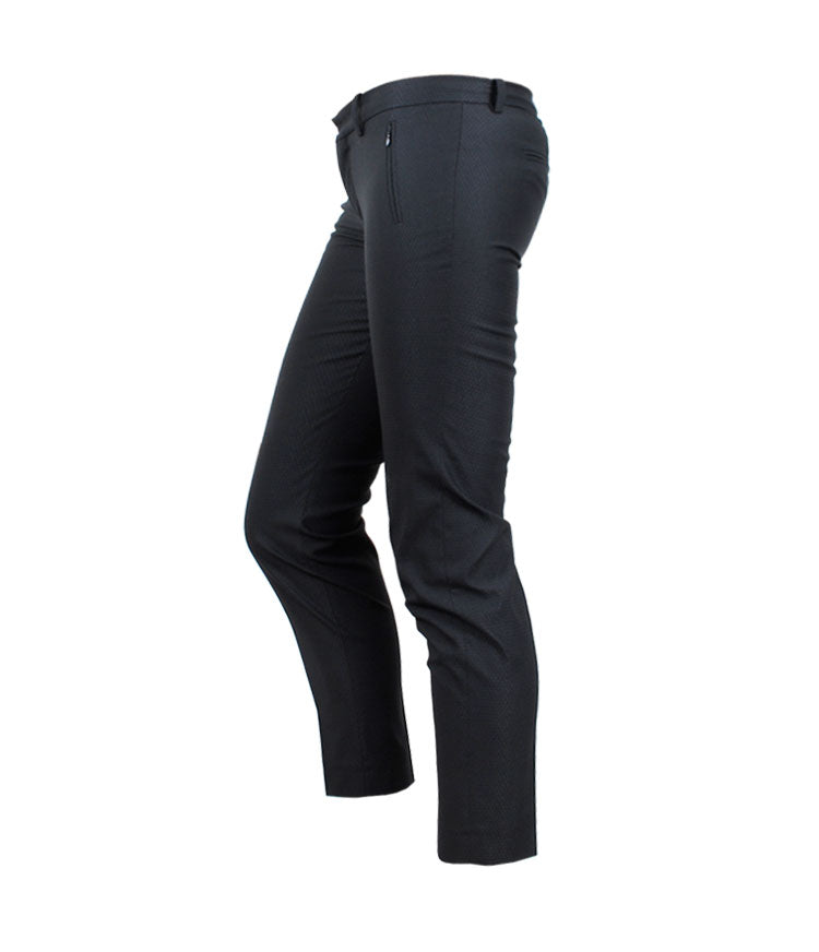 Hose uni Jaquard Print | schwarz