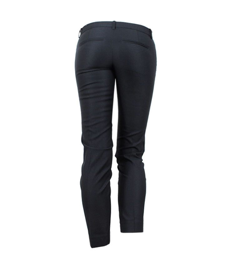 Hose uni Jaquard Print | schwarz